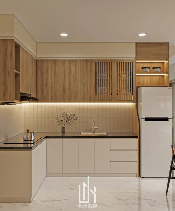 Tủ bếp song song hiện đại chữ I TBCI-006