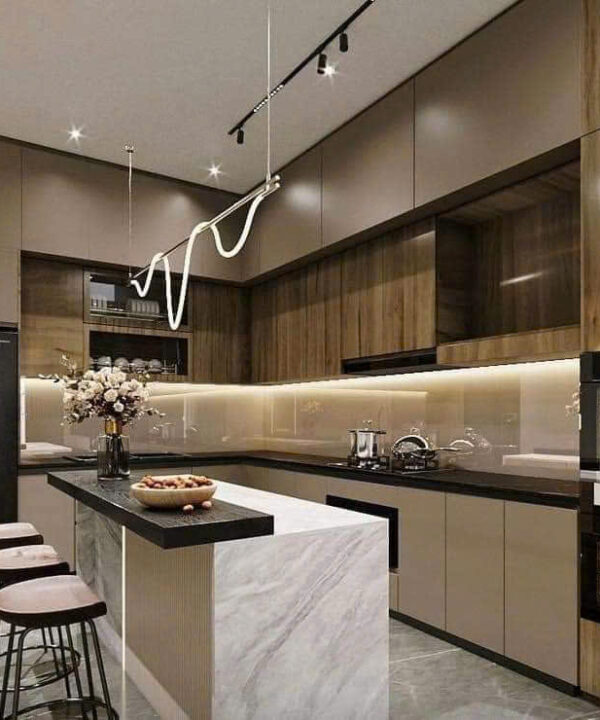 Tủ bếp gỗ công nghiệp chữ I TBCI-001